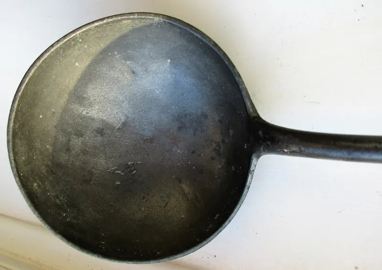 Antique English Victorian Pewter Ladle
