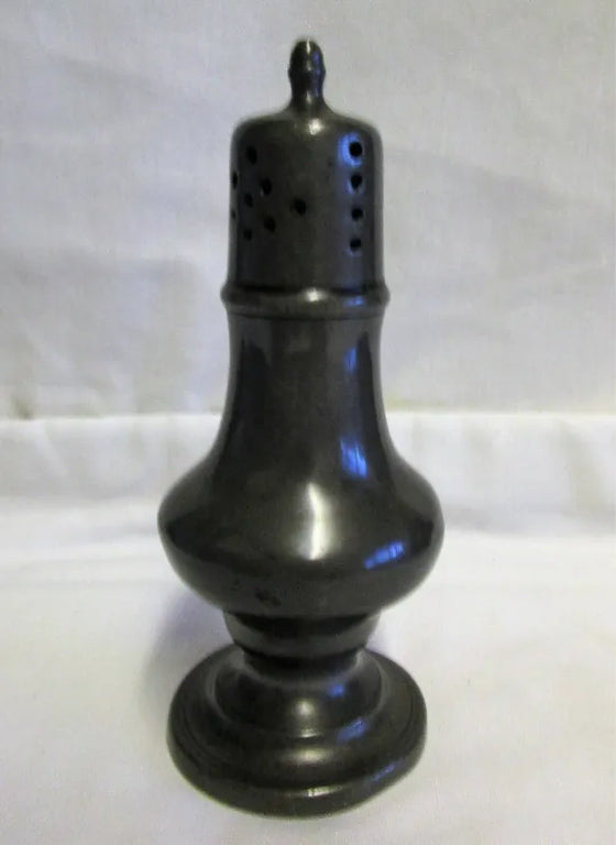 Antique English Victorian Pewter Pepper
