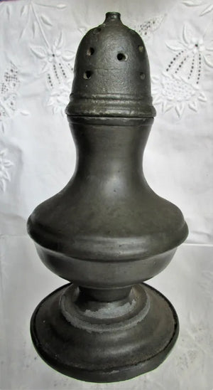 Antique English Victorian Pewter Pepper