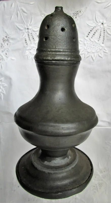 Antique English Victorian Pewter Pepper