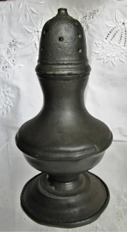 Antique English Victorian Pewter Pepper
