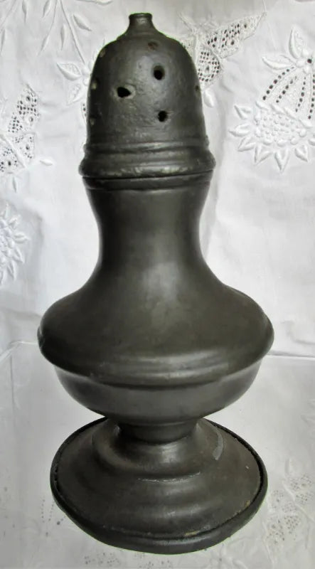 Antique English Victorian Pewter Pepper