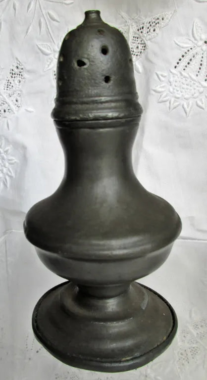Antique English Victorian Pewter Pepper