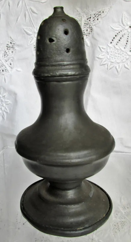 Antique English Victorian Pewter Pepper