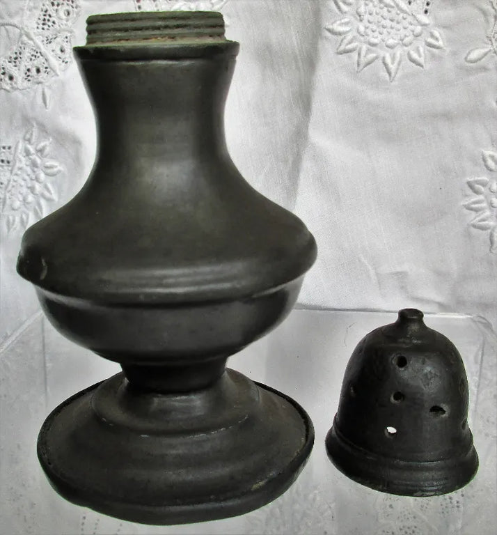 Antique English Victorian Pewter Pepper