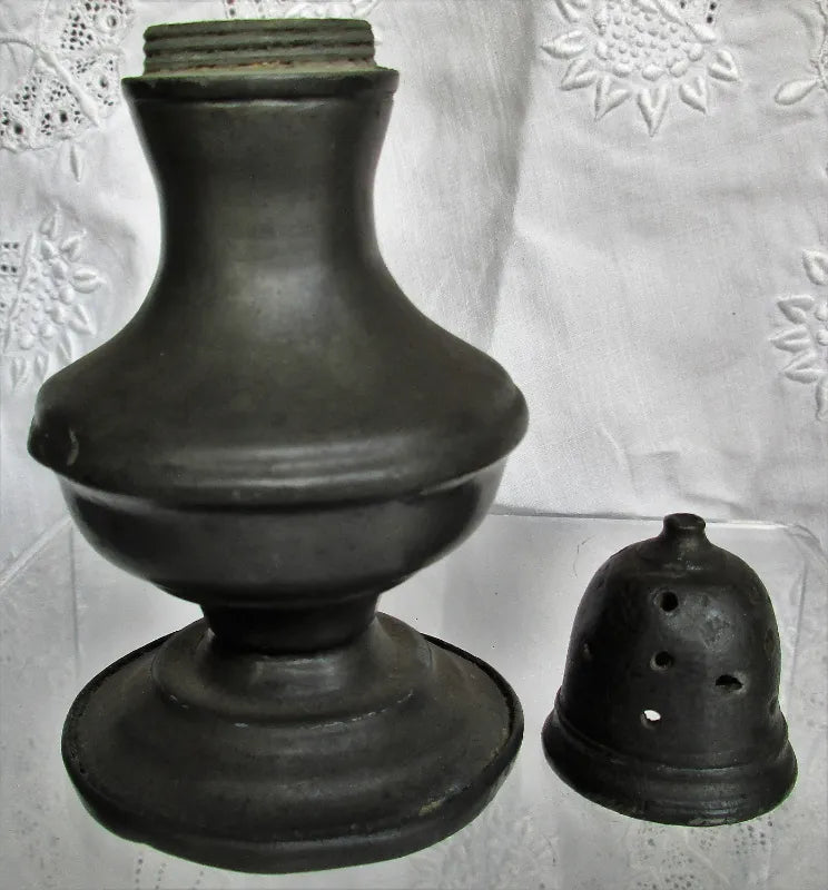 Antique English Victorian Pewter Pepper