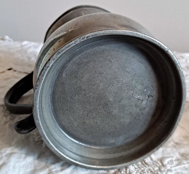Antique English Victorian Pewter Pint Baluster Measure