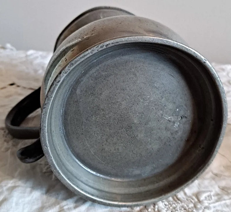 Antique English Victorian Pewter Pint Baluster Measure