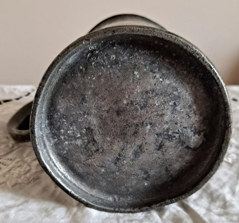 Antique English Victorian Pewter Pint Mug