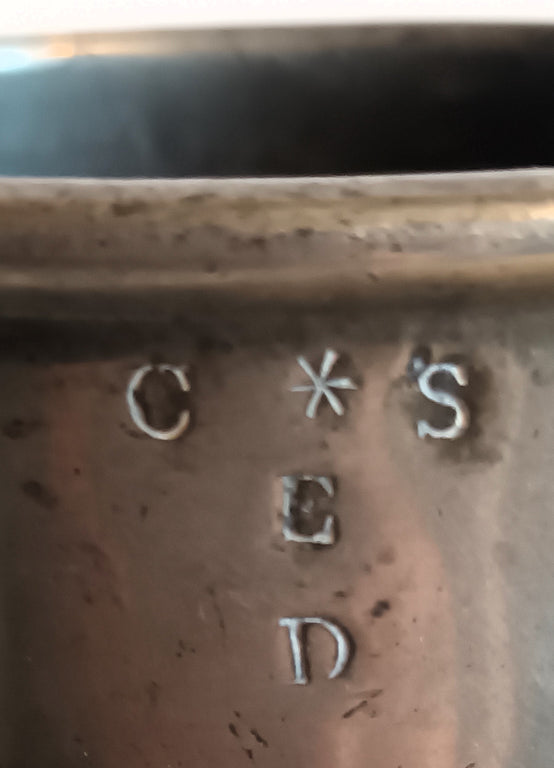 Pewter Pint Mug G. ELCOMB 1i