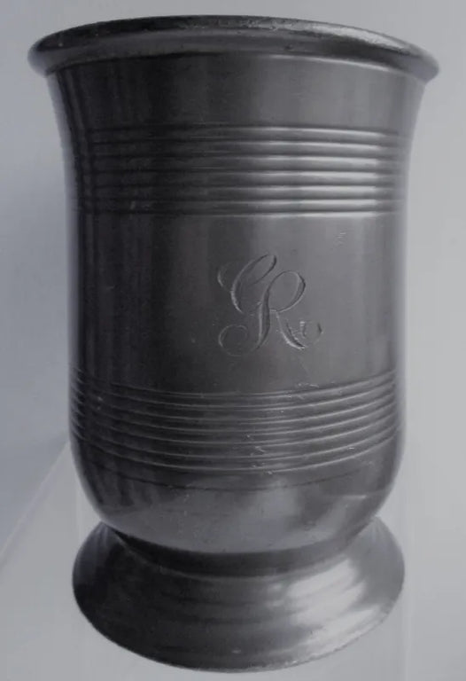 Antique English Victorian Pewter Pint Mug