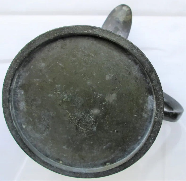Antique English Victorian Pewter Pint Tavern Jug