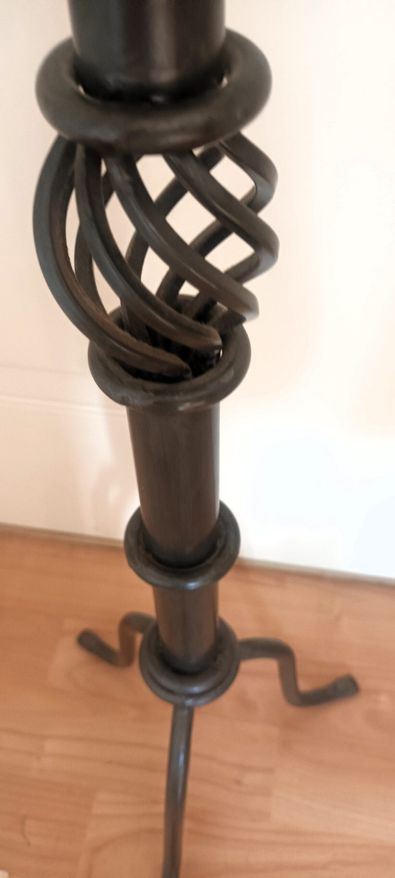 Antique Floor Standing Pewter Pricket Candlestick