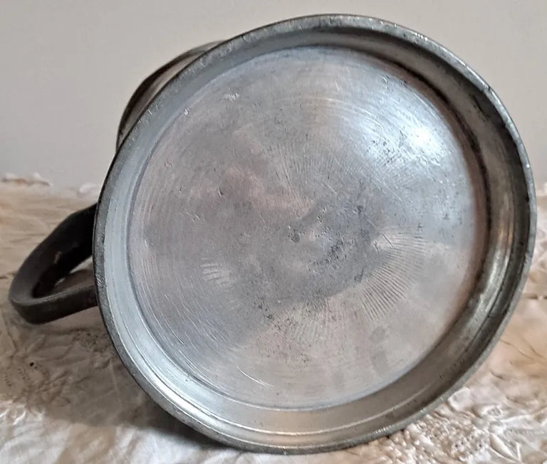 Antique English Victorian Pewter Quart Mug