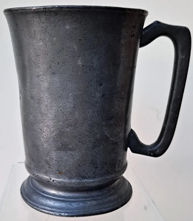 Antique English Victorian Pewter Quart Mug