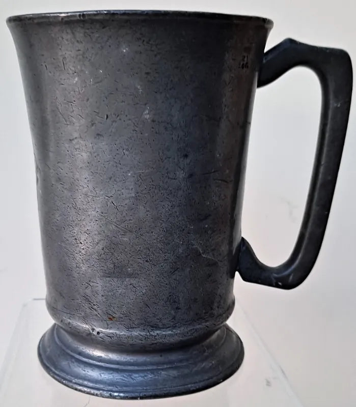 Antique English Victorian Pewter Quart Mug