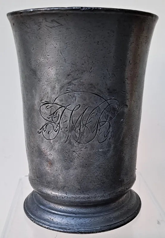 Antique English Victorian Pewter Quart Mug