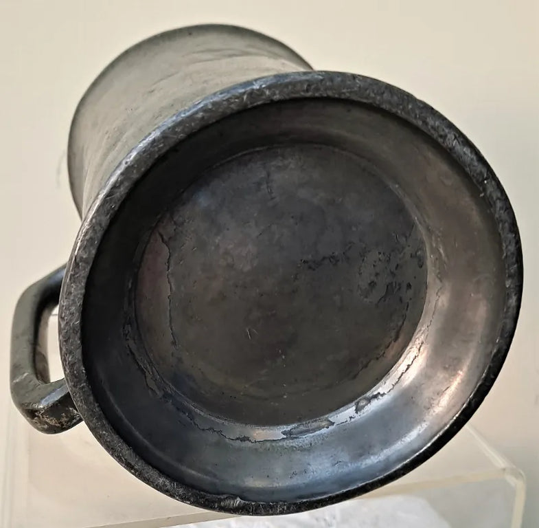 Antique English Victorian Pewter Quart Mug