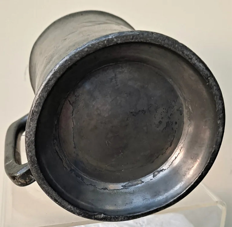 Antique English Victorian Pewter Quart Mug