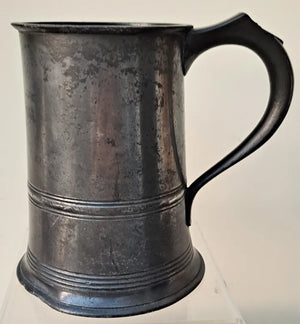 Antique English Victorian Pewter Quart Mug