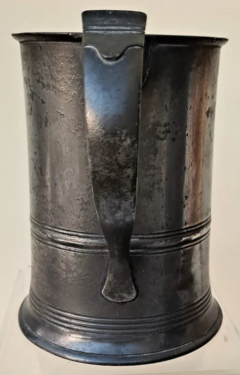 Antique English Victorian Pewter Quart Mug