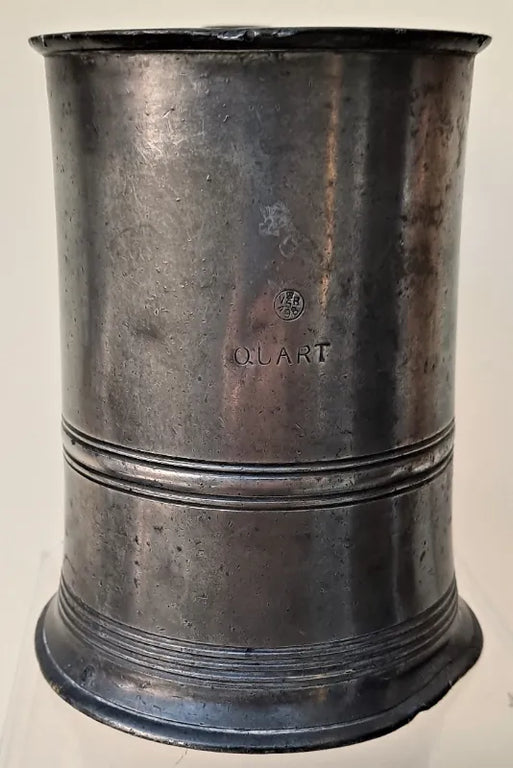 Antique English Victorian Pewter Quart Mug