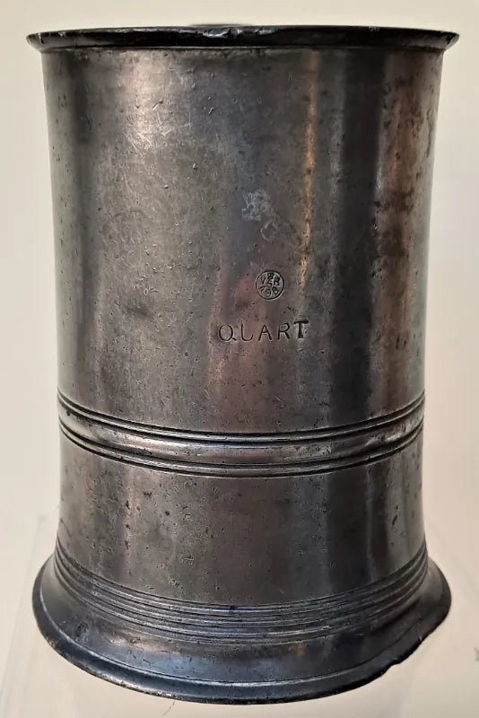 Antique English Victorian Pewter Quart Mug