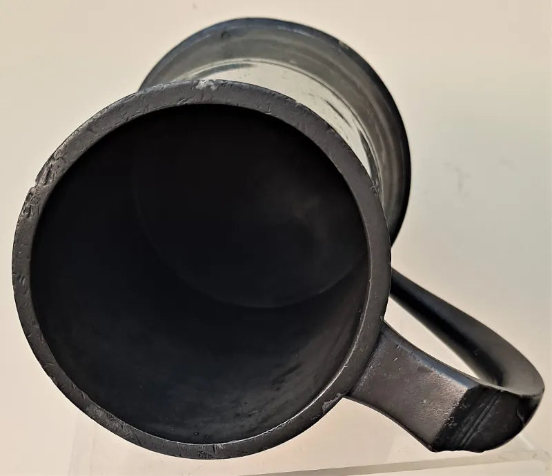 Antique English Victorian Pewter Quart Mug