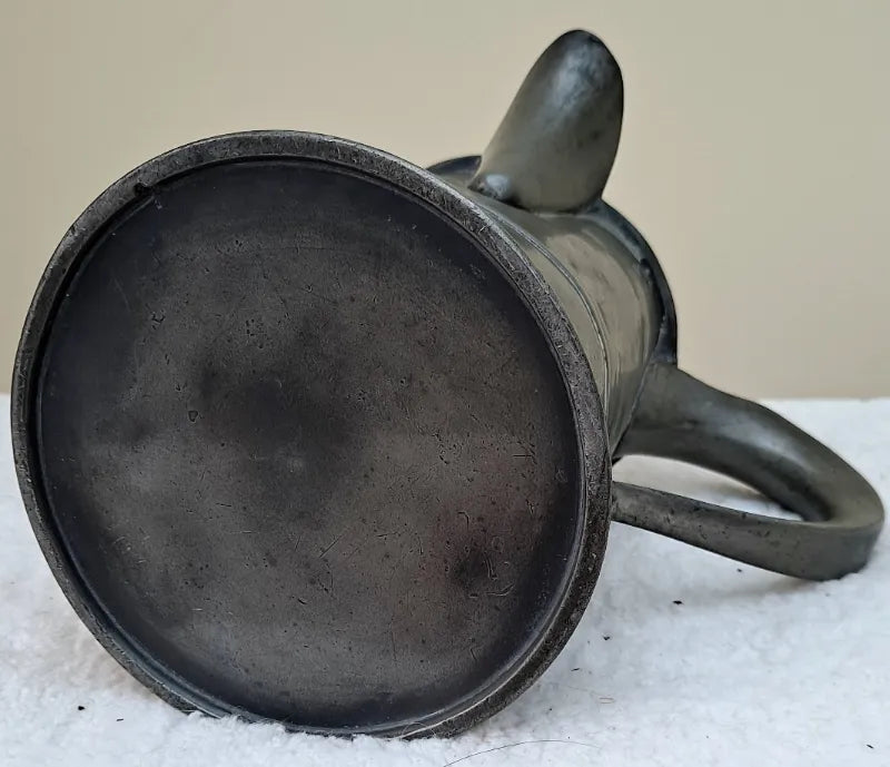 Antique English Georgian Pewter Quart Tavern Jug