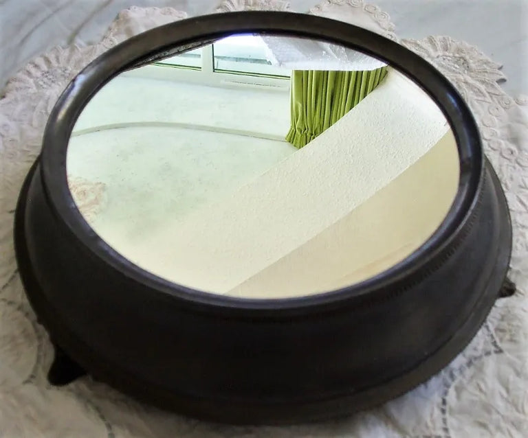 Antique English Georgian Pewter Mirrored Table Plateau