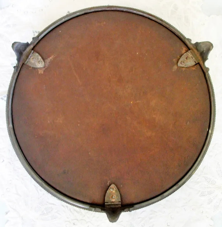 Antique English Georgian Pewter Mirrored Table Plateau
