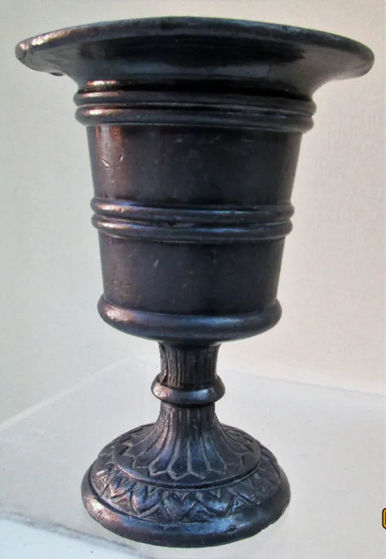 Antique English or Dutch Victorian Pewter Toothpick Holder