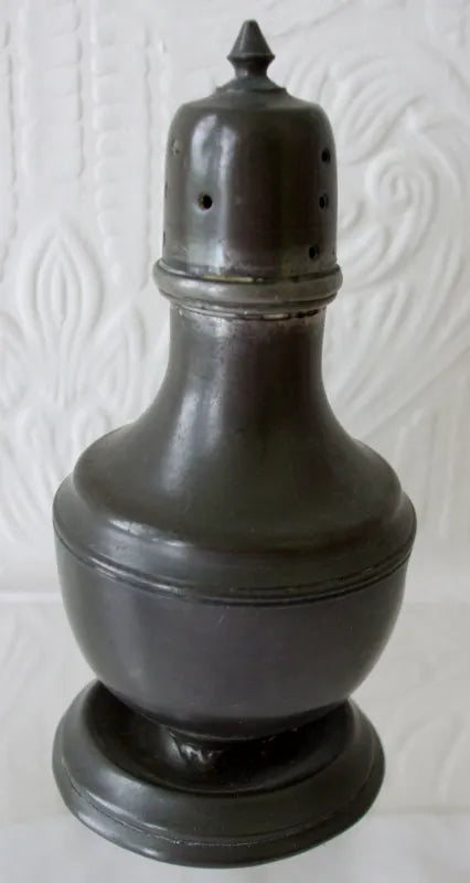 Antique English Victorian Pewter Pepper Pot