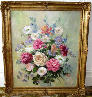 Framed Oil on Canvas ~ "June Bouquet" ~ Phyllis Morgans, R.G.I.