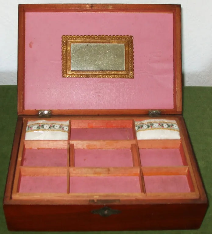 Victorian Ladies Pine Needlework Box