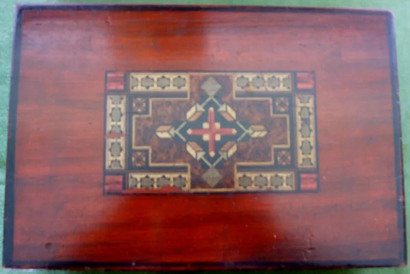 Victorian Ladies Pine Needlework Box