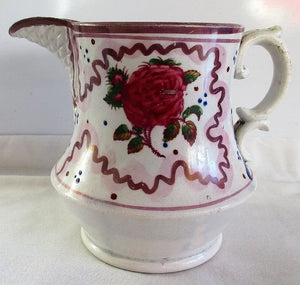 Victorian Gaudy Welsh "Rose" Pattern Jug