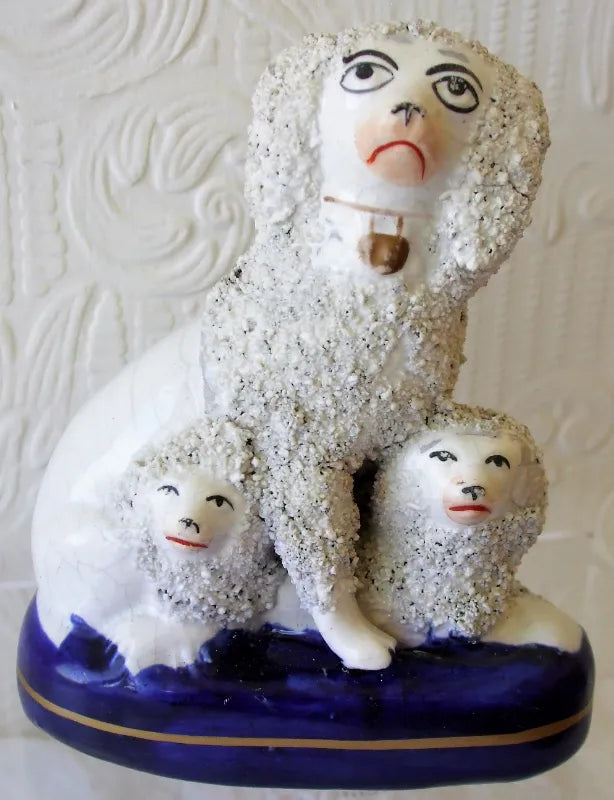 Antique English Victorian Staffordshire Pottery Figure Group ~ 