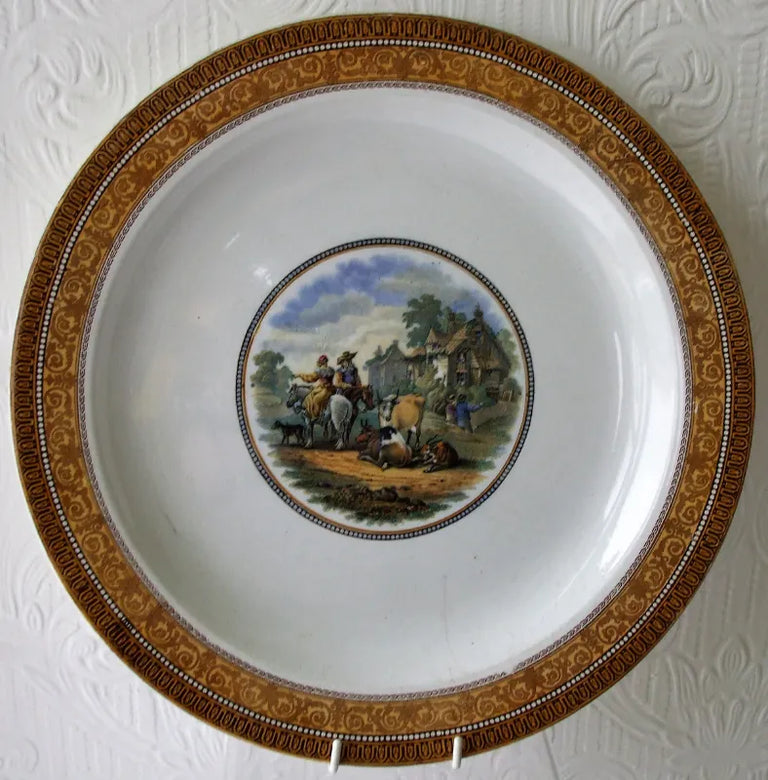 Antique Victorian Pratt-ware Dish ~ 