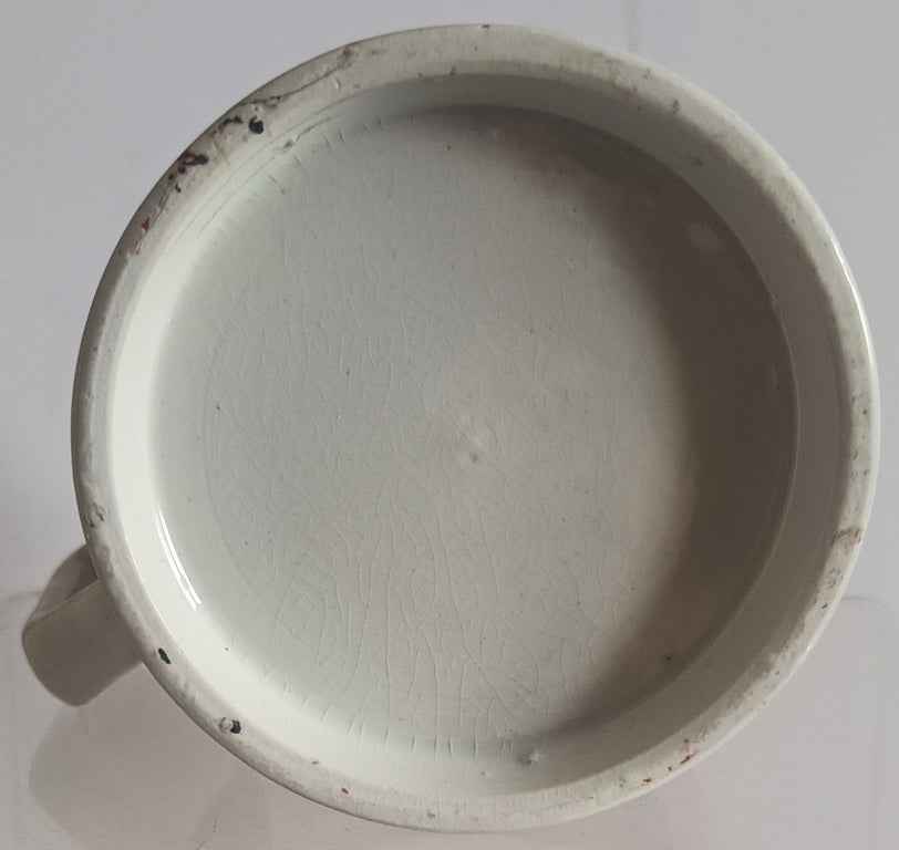 Antique Victorian Pratt-ware Half Pint Pottery Mug