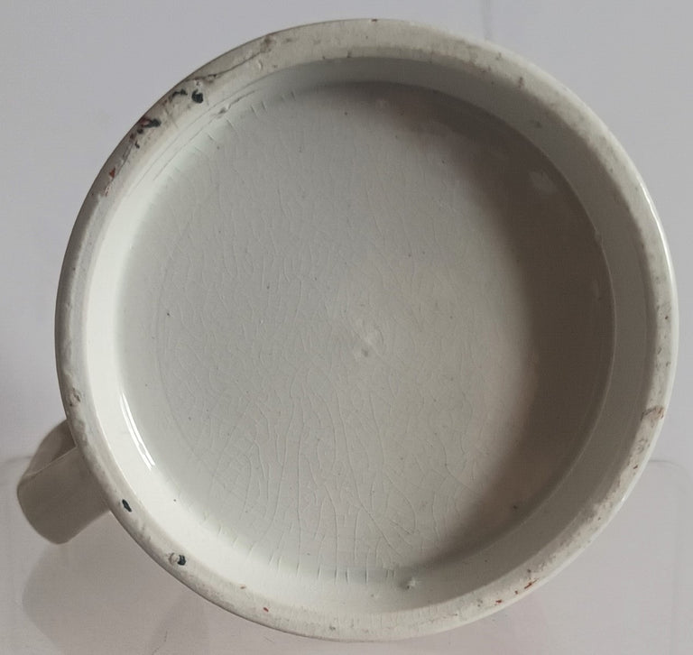 Antique Victorian Pratt-ware Half Pint Pottery Mug