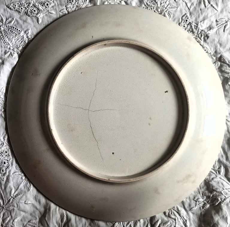 Antique Victorian Pratt-ware Dessert Plate ~ 