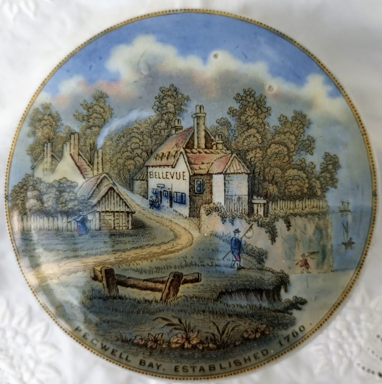Pratt-ware Pot-lid No. 25 Pegwell Bay - Est. 1760 1a