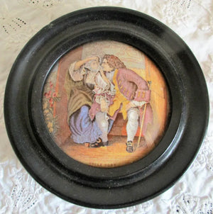 Antique Victorian Pratt-ware Pot-lid ~ "Uncle Toby"