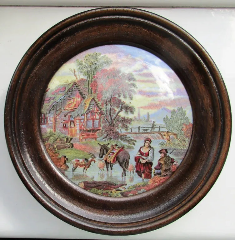 Antique Victorian Pratt-ware Pot-lid ~ 
