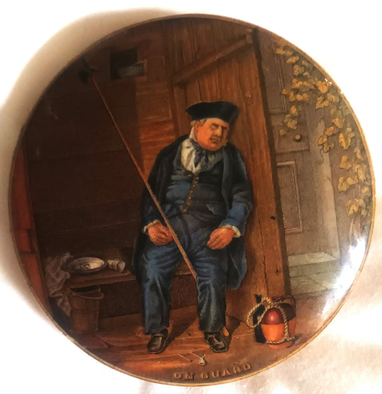 Pratt-ware Pot-lid No. 340 On Guard 1a