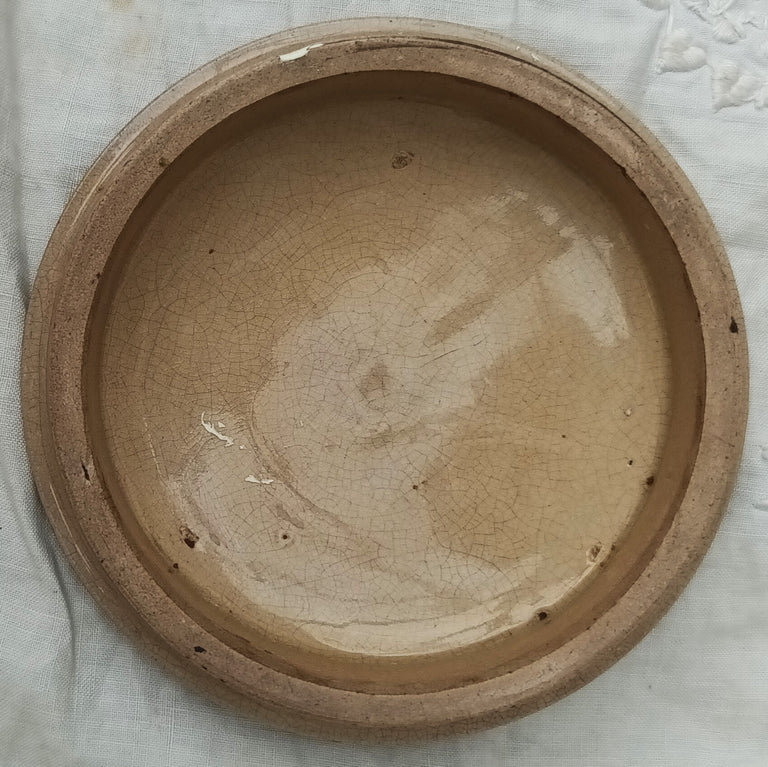 Antique Victorian Pratt-ware Pot-lid ~ 