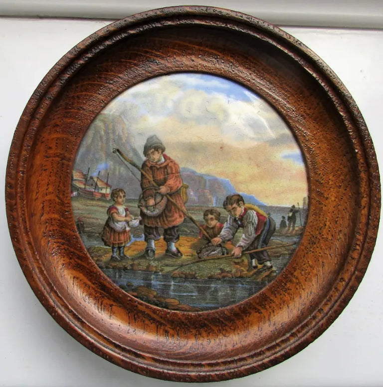 Antique Victorian Pratt-ware Pot-lid ~ 