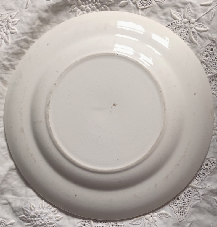 Antique Victorian Pratt-ware Tea Plate ~ 