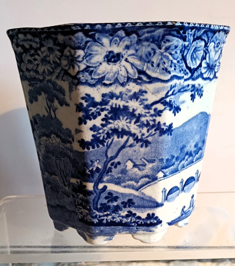 Antique Georgian Blue & White Transfer 